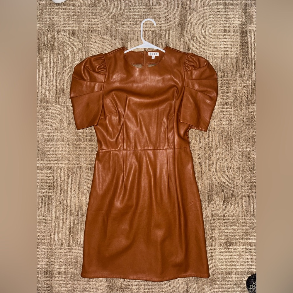 TCEC Brown puff Sleeve Dress